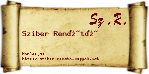 Sziber Renátó névjegykártya