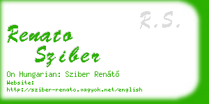 renato sziber business card