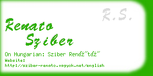 renato sziber business card